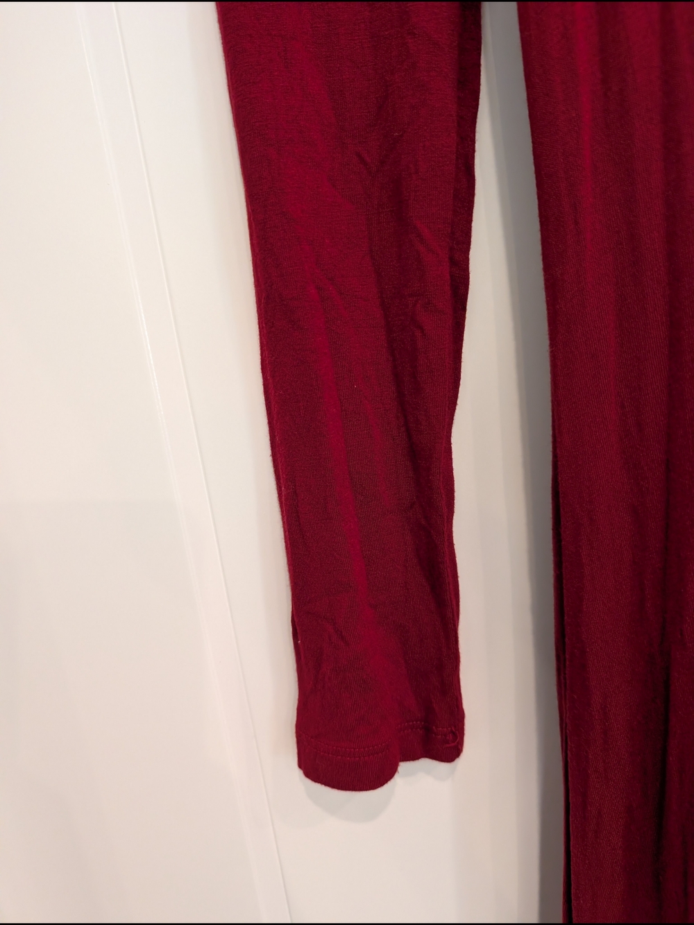Forever 21 Deep Burgundy Long Sleeve Maxi Dress, Small - Picture 4 of 7